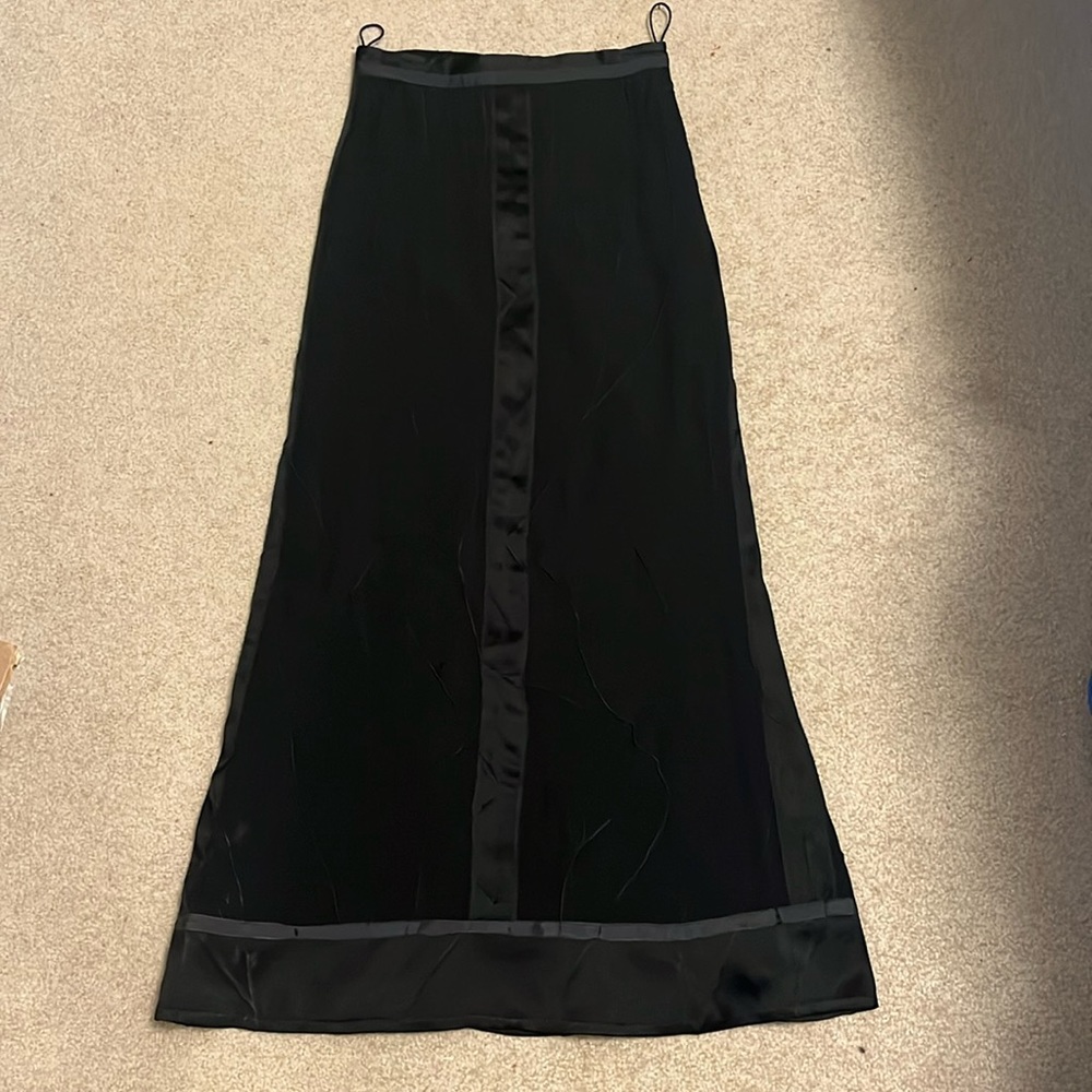 Jean Paul Gaultier Femme | Long black detailed skirt | Size 40EU